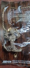 antique ivory look clown figure necklace nos mint on card  2 free shipping 1980