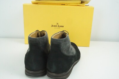 John Lobb Winner Boot Ebony Velveteen Charcoal Twill Boots  display picture 3