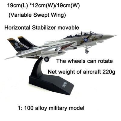 1:100 Diecast Military Model USN F-14A Tomcat VF-84 