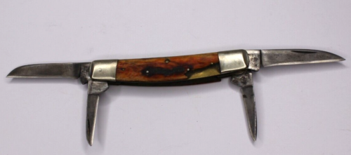 Boker Tree USA 5974 Bone 4-Blade Congress Folding Pocket Knife Project Knife