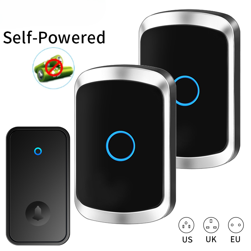 Wireless Self-Powered Waterproof 433MHz Doorbell No Battery Needed-image