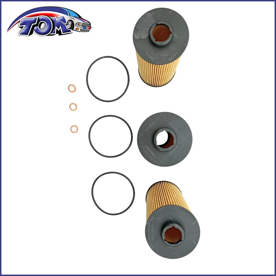 Filtro de aceite de motor 3 piezas para BMW 530i 740i 840Ci M5 X5 Z8 Range Rover 51186 Foto 2 de 4