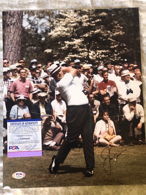 Jack Nicklaus Autographed Signed 11x14 MASTERS photo PSA DNA COA 