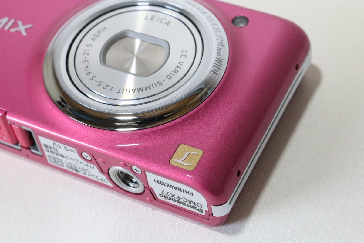 MINT ] Panasonic Lumix DMC-FX77 Pink w/box 24mm Wide Digital
