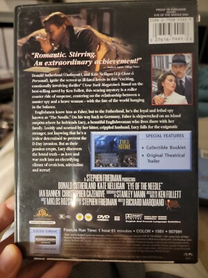 Eye Of The Needle 1981 DVD Rare Hard To Find OOP | eBay