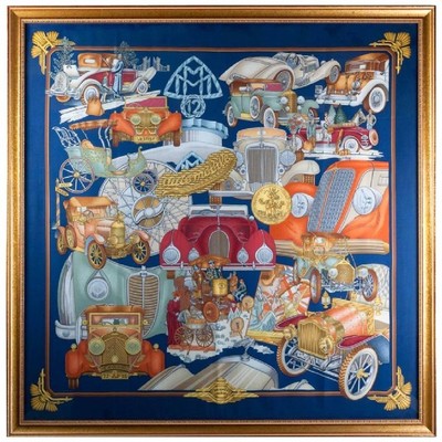 hermes scarf framed