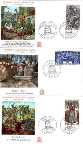 1537/9+FDC 3 ENVELOPPES 1er JOUR   GRANDS NOMS DE L'HISTOIRE DE FRANCE    - Photo 1/1