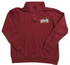 Cleveland Cavaliers NBA Boys 1/4 Zip Fleece Large Maroon Wine Gold
