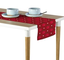 Christmas Red Balls Table Runners - 12"x72" or 14"x108"