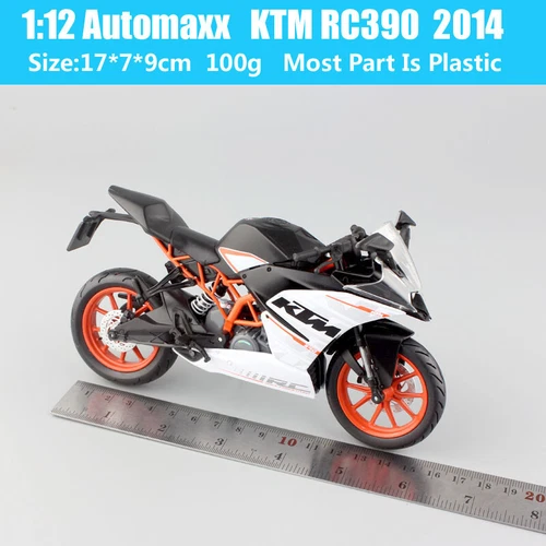 Automaxx 1:12 Scale KTM RC 390 2014 Motorcycle Diecast Model Race Bike Kids Toy - Picture 3 of 15