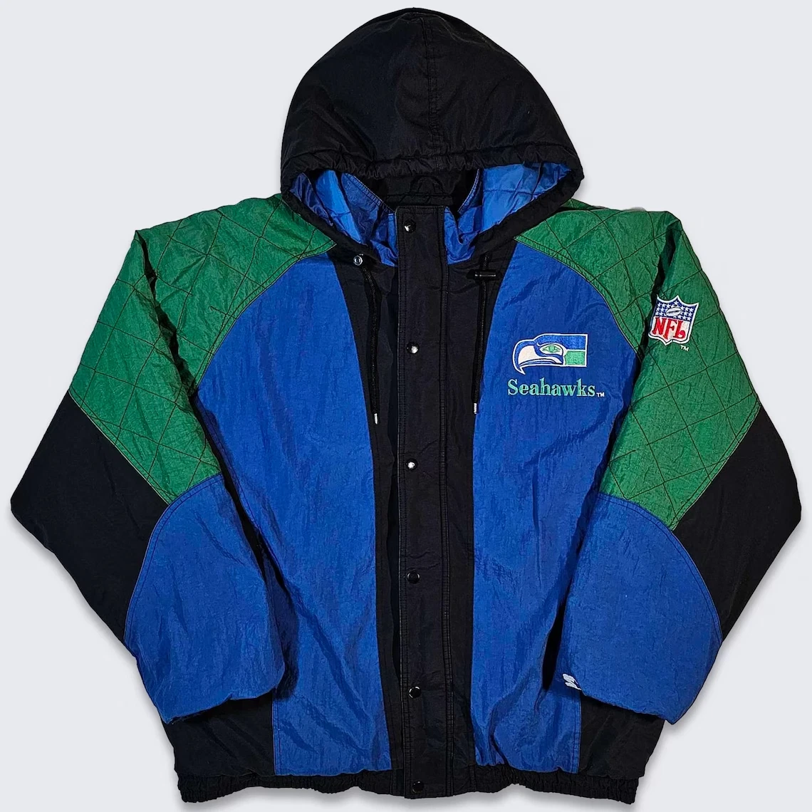 Seattle Seahawks Vintage 90s Starter Jacket Heavy Weight Hooded