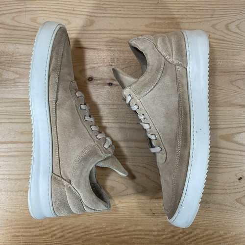 Filling Pieces Low Top Ripple Lane Suede Sneakers Men’s 11 EU 44 Tan Off White - Picture 8 of 10