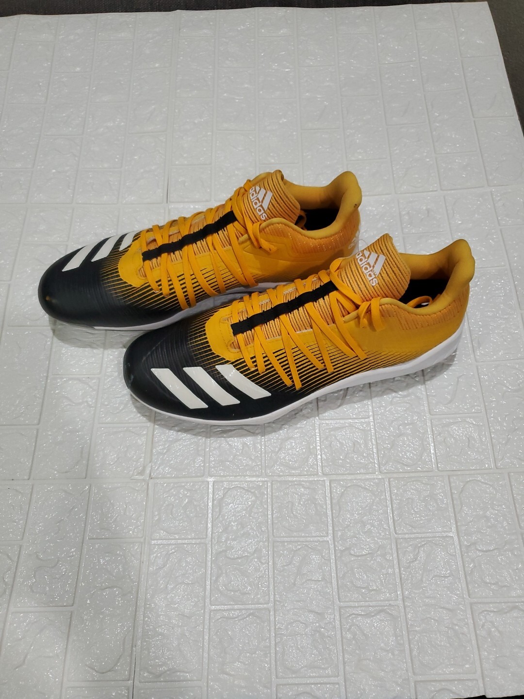 NWT ADIDAS Afterburner 6 Metal Spike Baseball Cleats SIZE 13.5 Yellow