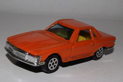 YATMING DIECAST HONG KONG MERCEDES BENZ 350SL, ORANGE, 1:64, ORIGINAL