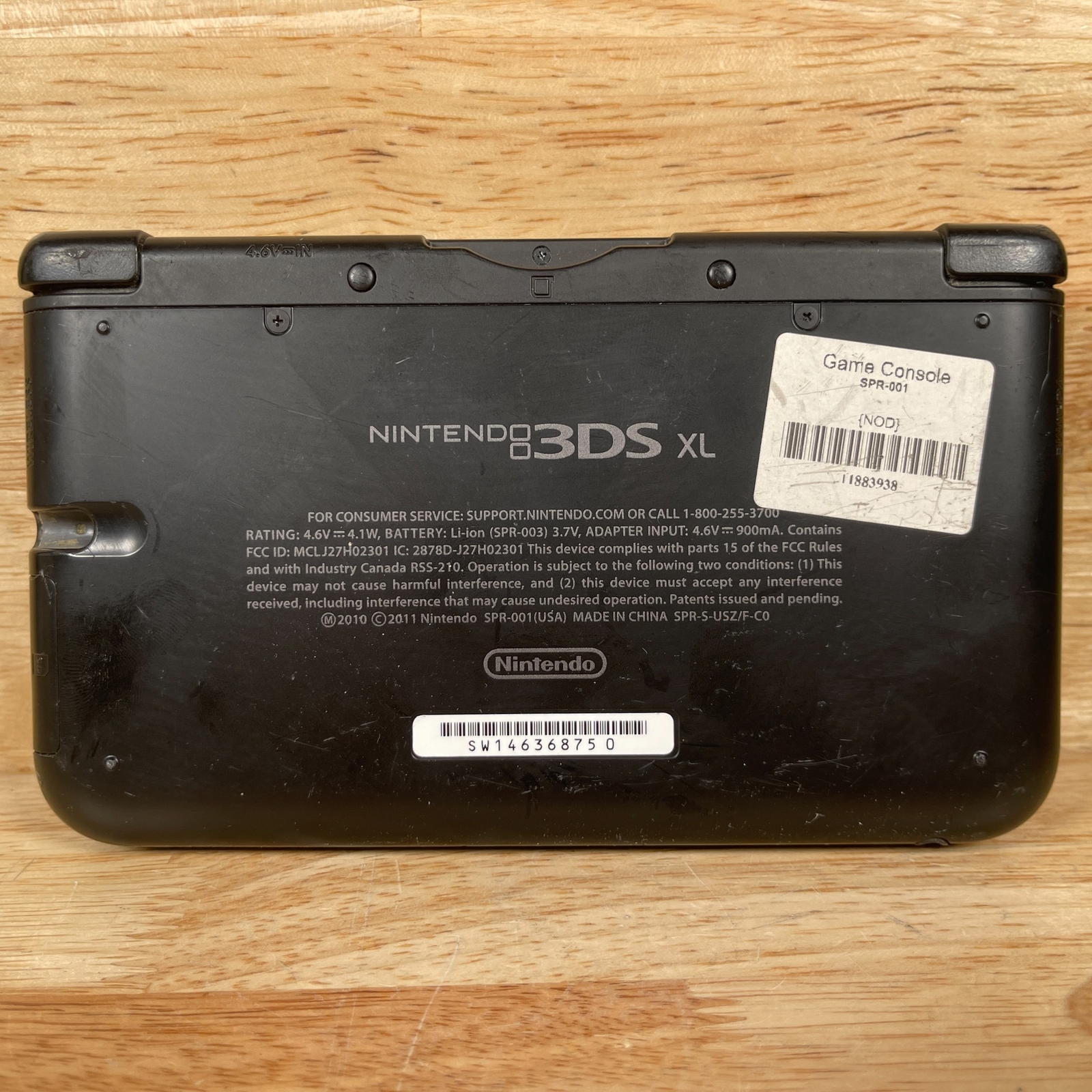 Nintendo 3DS XL SPR001 Black 4.88" LCD Display Handheld Video Game