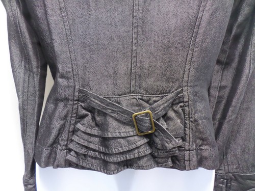 Jeanology Long Sleeve One Button Denim Jacket Blazer Women's Size 2 - Picture 5 of 6