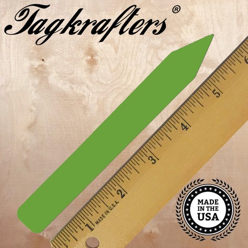 PREMIUM 6" X 5/8" Pot Stakes GREEN Plant Markers Labels Nursery Tags USA MADE - Picture 3 of 7