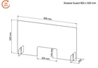 900x500mm Sneeze Guard  Clear Acrylic Hygiene Screen Barrier Protective-shield