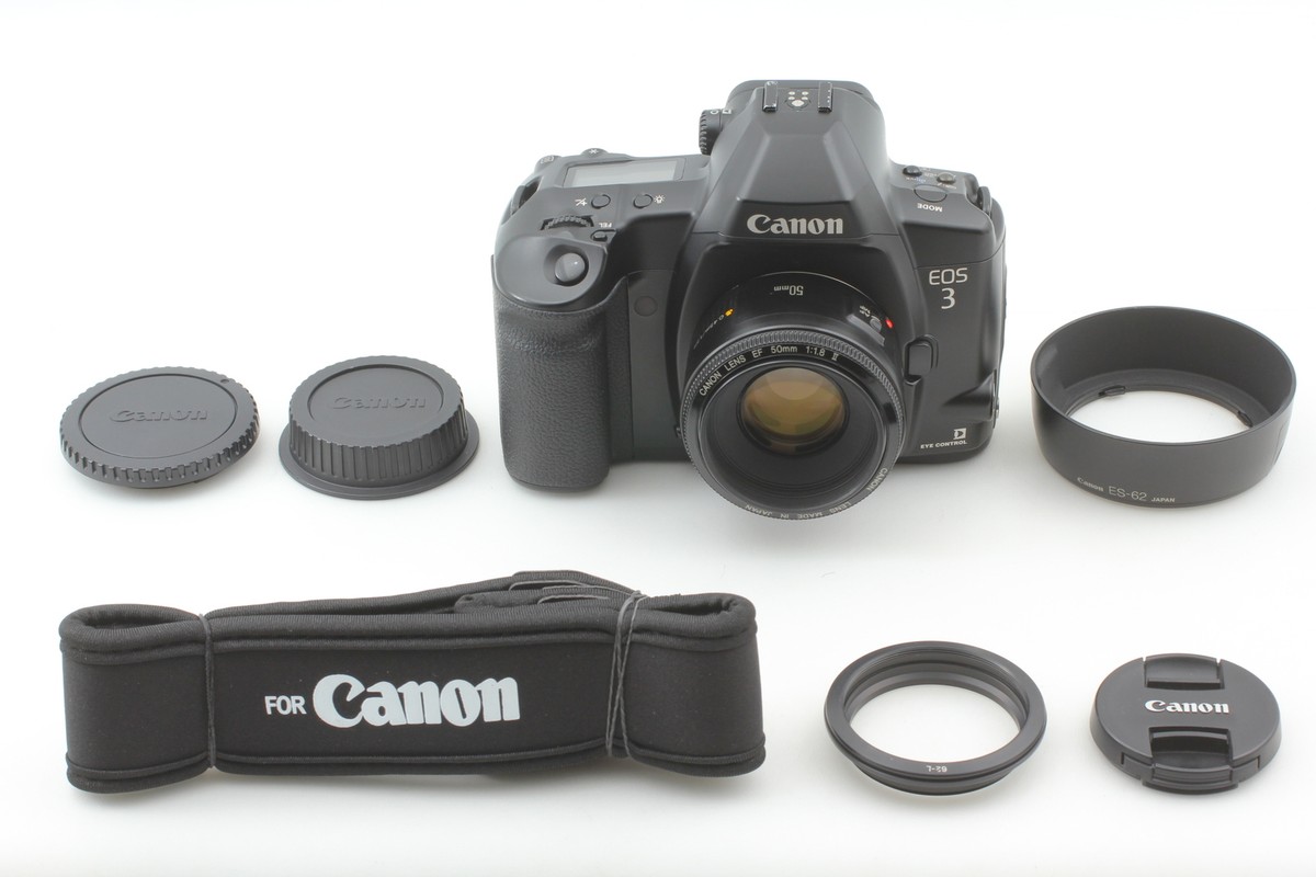 MINT ] Canon EOS 3 SLR Film Camera + EF 50mm f1.8 II Lens