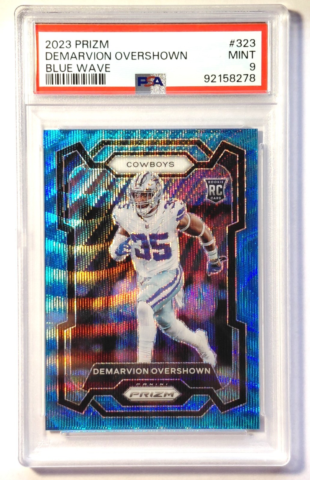 DeMarvion Overshown Panini Prizm #323 Blue Wave