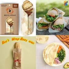 Beeswax Bread Wrap Reusable Organic Food Storage Bag Eco Friendly USA Made