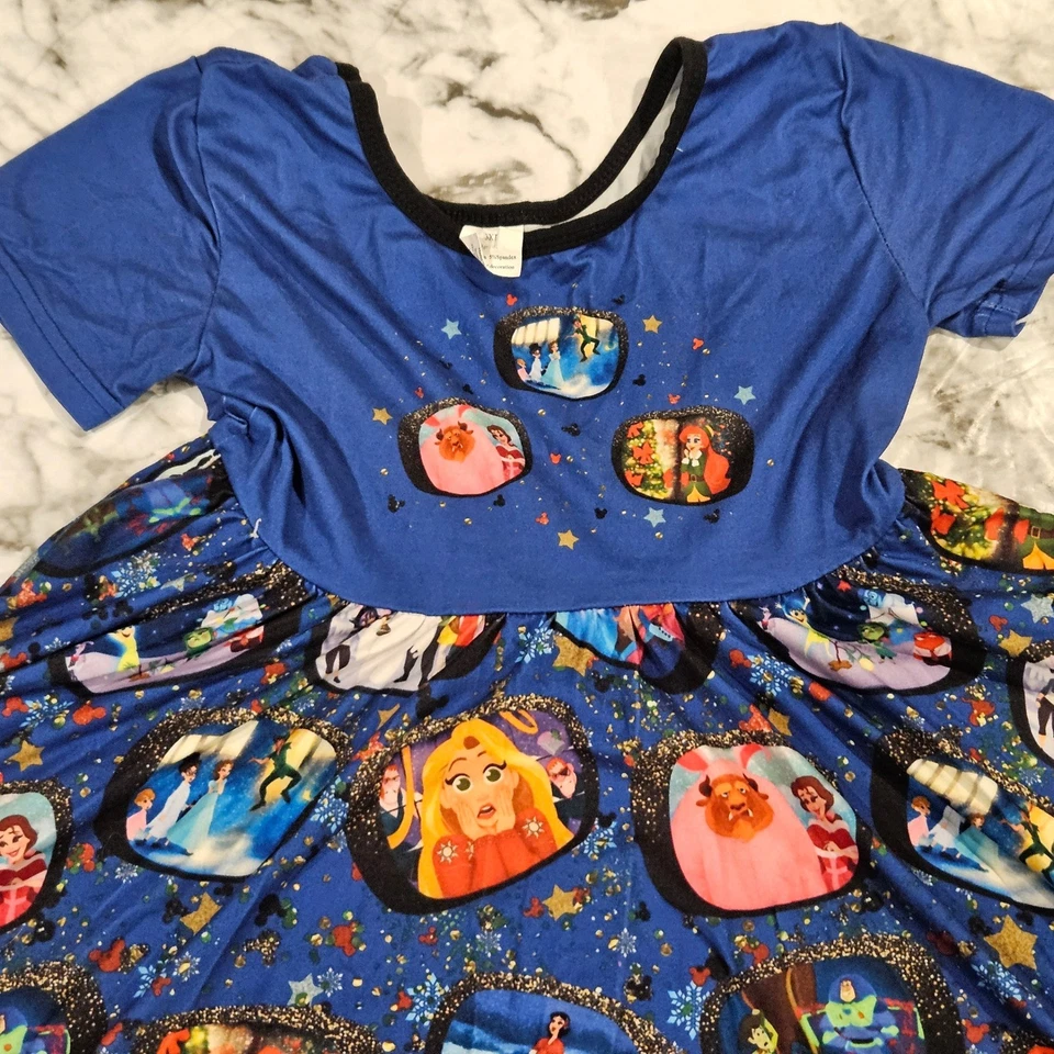 Disney Holiday Movies/Princess/Characters Blue twirl dress size 7/8 - Image 3 of 4