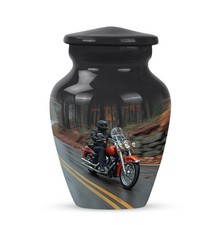 Motorcycle Riding Urns Funeral Cremation Urns 3 Inch Burial Memorial Female