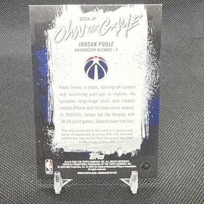 Jordan Poole 2025-2026 Topps Basketball Own The Game Patch Game