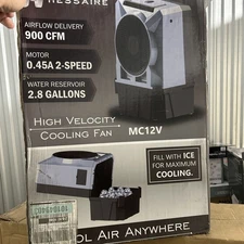 NEW Hessaire 900 CFM 2-Speed Portable Evaporative Cooler for 350 sq. ft. in Gray