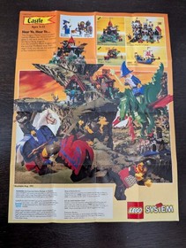 Vintage (1993) LEGO Product CASTLE Black Knights Dragon Sets Poster - RARE