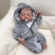 Newborn 19" Cloth Body Toddler Infant Realistic Reborn Baby Dolls Adorable Gift