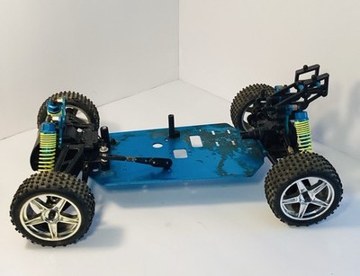 1/10 SCALE HSP 94166 4WD 2 SPEED NITRO OFF ROAD CHASSIS WORKING DIFFERENTIALS VG