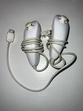 Wii Nintendo Official Nunchucks (x2) White ONLY!!