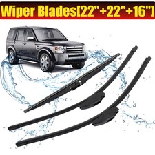 22" 22" 16" FRONT&REAR WIPER BLADE For Land Rover Range Rover Sport 2005-2013