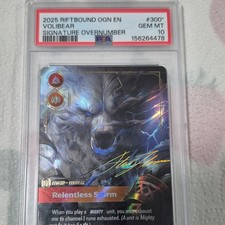 2025 Riftbound OGN EN Volibear Relentless Storm Signature Overnumber #300 — live eBay listing