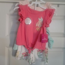 Disney Princess Ariel 4 Piece Mix  Match Outfit Set Little Mermaid