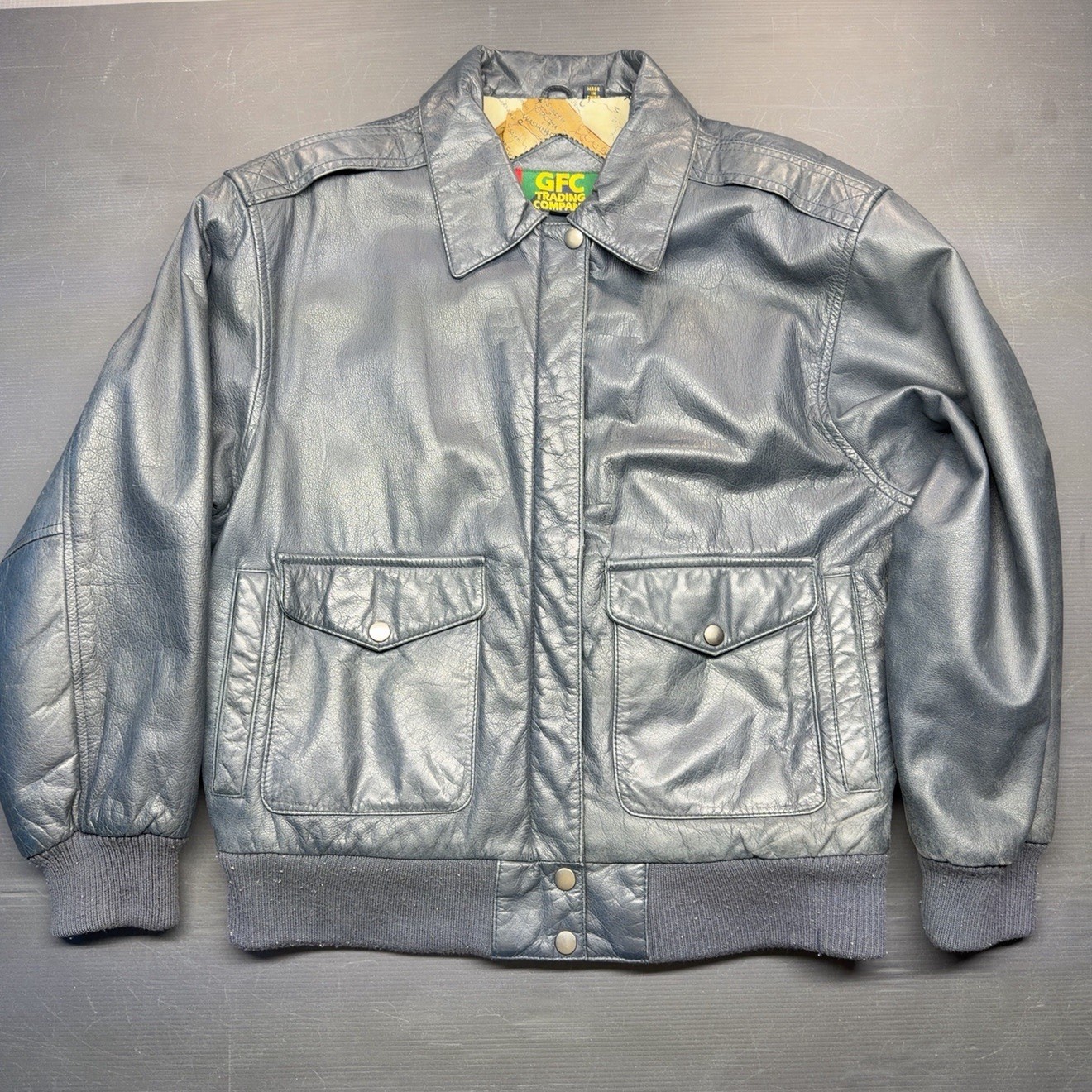 Vintage GFC Trading Company Men’s Leather Jacket Size Small