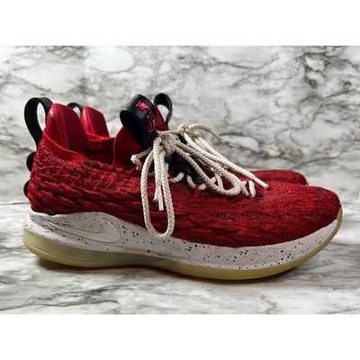 Nike LeBron 15XV Low Red Basketball Shoes Sneakers Mens Size 10