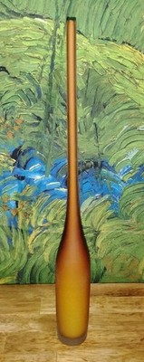 Global Views Murano Art Spire Bottle In Amber. Add Height & Texture. Home Decor