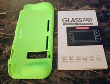 Nintendo Switch Silicone Protective Skin  Tempered Glass Lot Og Switch
