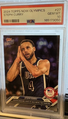 2024 Topps Now Olympics Steph Curry PSA 10
