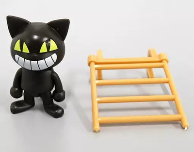 Black Cat with Ladder Trading Figure | Grip, Hang, Hook Capsule Toy