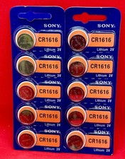 10 x Genuine Sony CR1616 Battery 3V Lithium Coin Cell Battery