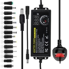 Universal Power Adapter AC 100V 240V to DC 3V 24V 3A 72W with 14 Plugs