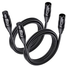 2-Pack Premium XLR to XLR Cables - 6ft, Male to Female Microphone Cable