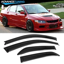 Fits 02-07 Mitsubishi Lancer Slim Acrylic Window Vent Visor Rain Guard Deflector