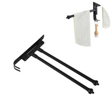 Swivel Towel Hanger Holder Black Rotating Movable Towel Bar For Bathroom Wardrob