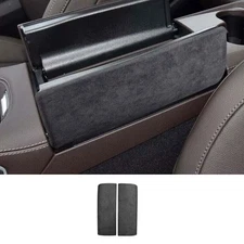 Central Console Armrest Box Black Suede For Benz GLE GLS 2020~2022 Cover Trim 2*