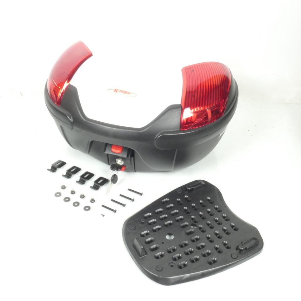 Top case 50L K-MAX K16 blanc Kuan-Mei, bagagerie rigide moto étanche