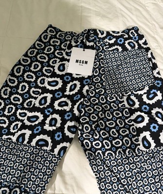 MSGM Multicolor Printed Cotton Track Pants Size M/L